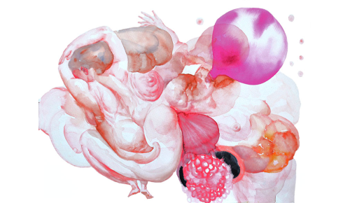 Textura femenina (acuarela sobre papel)